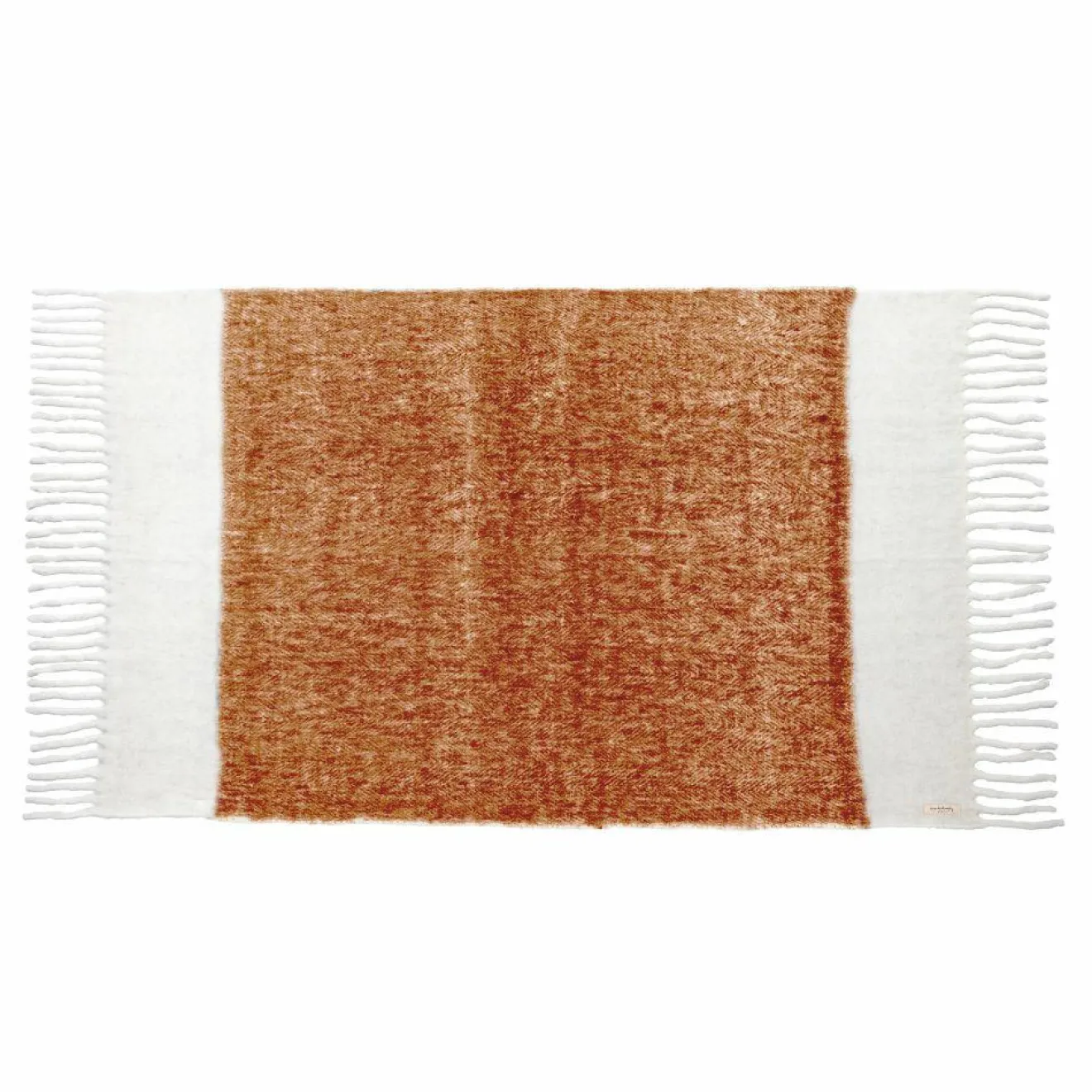 Discount Bed and Philosophy Plaid en laine bicolore beige 125x200cm