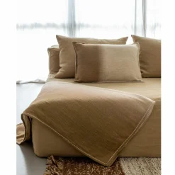 Best Bed and Philosophy Plaid en laine et coton vert 140x220cm