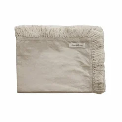Best Bed and Philosophy Plaid en lin & coton finitions frangées naturel 150x180cm