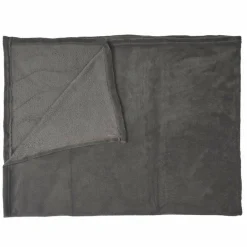 Best Home Deco Factory Plaid en microfibre gris foncé - 120x150 cm