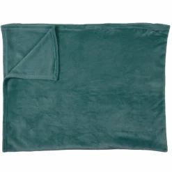 Home Deco Factory Plaid Flanelle bleu - 125x250 cm