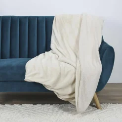 Home Deco Factory Plaid Flanelle Sherpa XXL beige - 140x200 cm