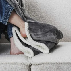 Sensly Plaid gris - 180x130 cm