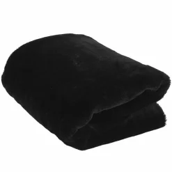 Discount Home Deco Factory Plaid imitation fourrure Opulence noir - 120x150 cm