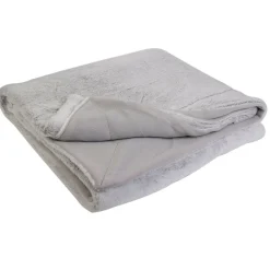 Outlet Home Deco Factory Plaid imitation fourrure XXL gris - 200x140 cm