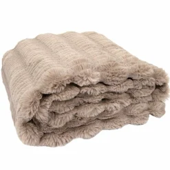 Online Home Deco Factory Plaid imitation fourrure Opulence taupe - 120x150 cm
