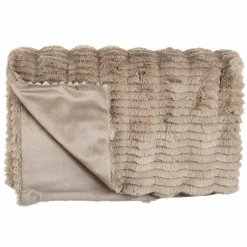 Online Home Deco Factory Plaid imitation fourrure Opulence taupe - 120x150 cm