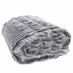 Hot Home Deco Factory Plaid imitation fourrure Opulence gris - 120x150 cm