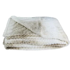 Home Deco Factory Plaid nid d'abeille XXL beige - 150x120 cm