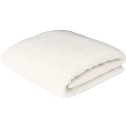 Outlet Home Deco Factory Plaid sherpa bouclé crème - 120x150 cm