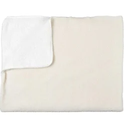 Outlet Home Deco Factory Plaid sherpa bouclé crème - 120x150 cm