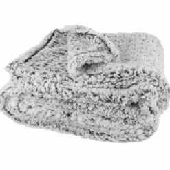 Online Home Deco Factory Plaid sherpa gris - 120x150 cm
