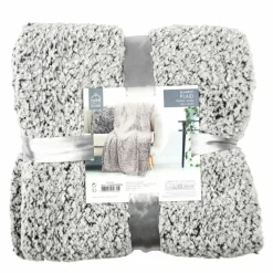 Online Home Deco Factory Plaid sherpa gris - 120x150 cm
