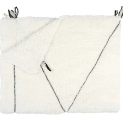 Home Deco Factory Plaid sherpa motif tresse blanc - 130x160 cm