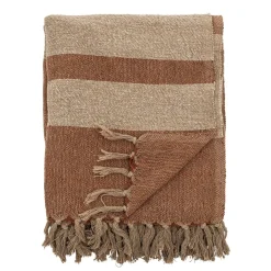 Bloomingville Plaid Temi marron - L.160xW.130 cm