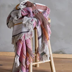 Clearance Bloomingville Plaid Toscana nature - L.160xW.130 cm