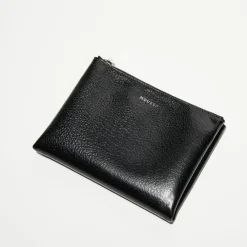 Femme Alexander McQueen Pochette à barre transversale en Cuir noire - 17x22 cm