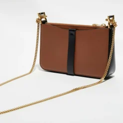 Sale Chloé Pochette bandoulière en Cuir Tess marron - 20x12x3 cm