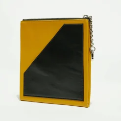 Femme Marni Pochette en Cuir à main mousqueton moutarde - 18x19 cm