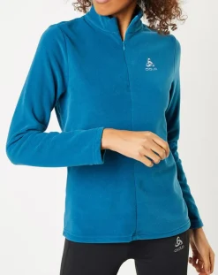 Clearance Odlo Polaire Midlayer 1/2 Zip bleu