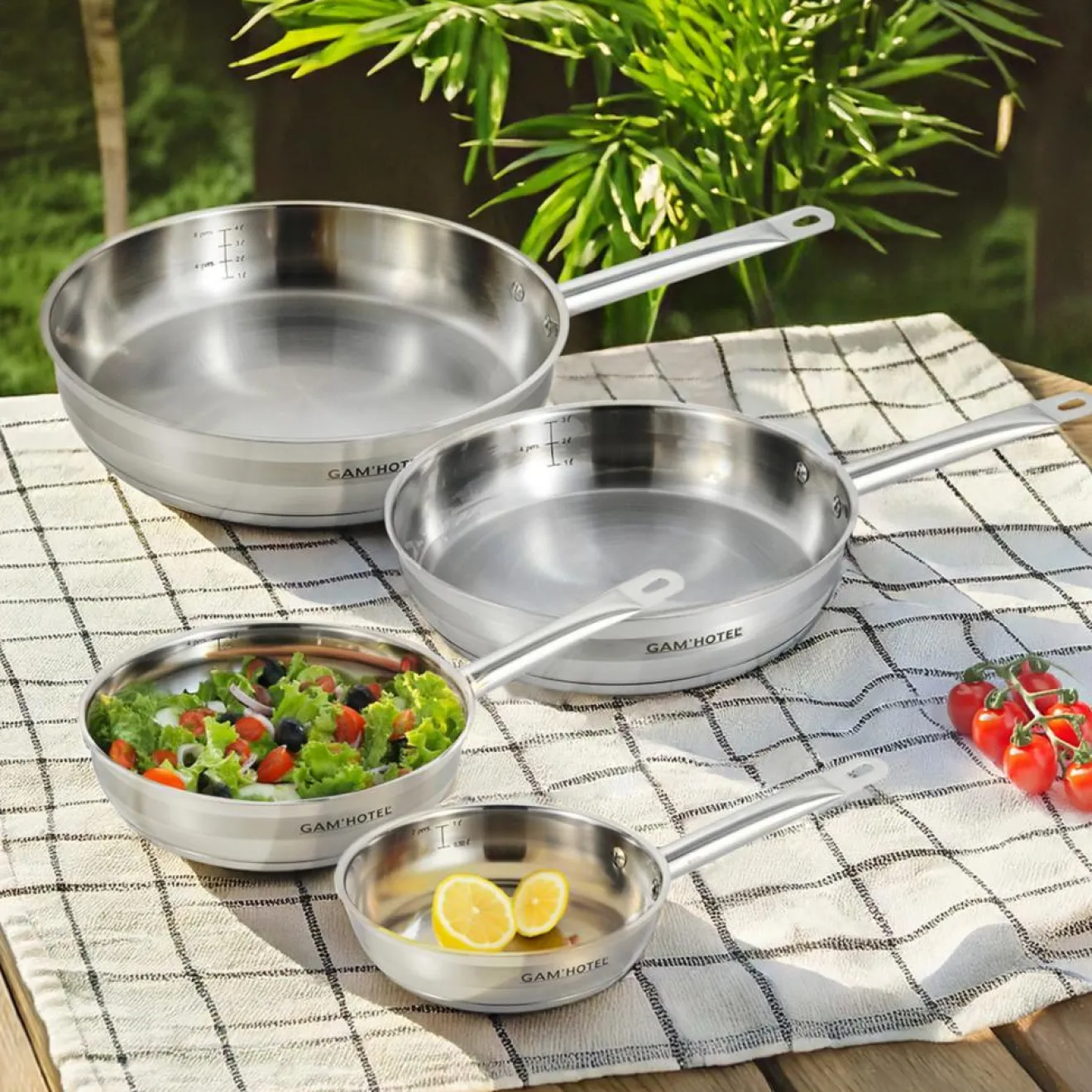 Gam'Hotel Poêle induction argentée - D.28 cm