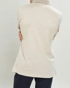 Homme Hackett London Polo chiné mercerisé Classic Fit beige