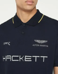 Online Hackett London Polo Classic Fit Aston Martin Racing mix bleu/gris