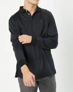 Homme Hackett London Polo Classic Fit Pied-de-poule noir/bleu marine