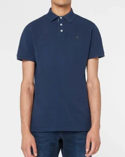 Outlet Hackett London Polo Classic Fit Piqué bleu marine