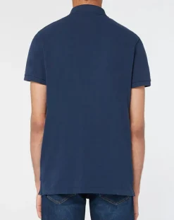 Outlet Hackett London Polo Classic Fit Piqué bleu marine