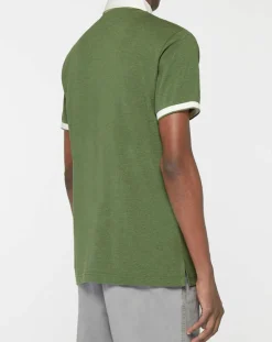 Outlet Hackett London Polo Classic Fit Piqué Brand kaki