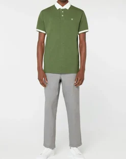 Outlet Hackett London Polo Classic Fit Piqué Brand kaki