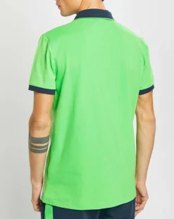 Hackett London Polo Droit Multi Patch Aston Martin Racing bleu/blanc/vert fluo