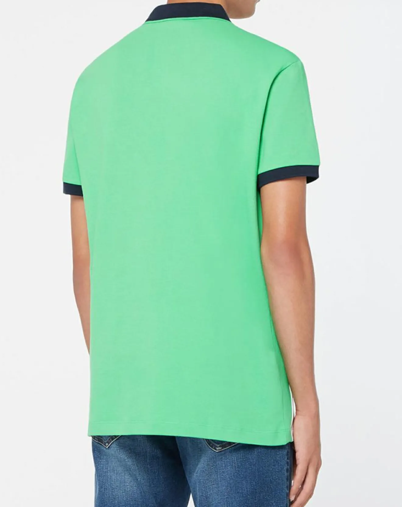 Hackett London Polo Droit Multi Patch Aston Martin Racing bleu/blanc/vert fluo