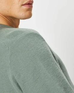 Homme Hackett London Polo en Coton & Soie kaki