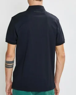Clearance Hackett London Polo en jersey Regular Fit rayé Aston Martin Racing noir