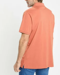 Sale Hackett London Polo en Jersey Regular Fit uni Smart orange moyen