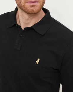 New Country Classics by MCS Polo manches longues Classic noir