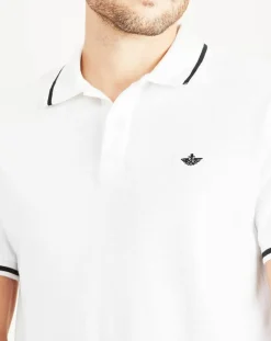 Homme Dockers Polo Piqué Slim Fit blanc