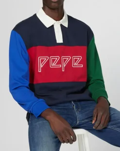 Homme Pepe Jeans Polo Plakem Colorblock multicolore