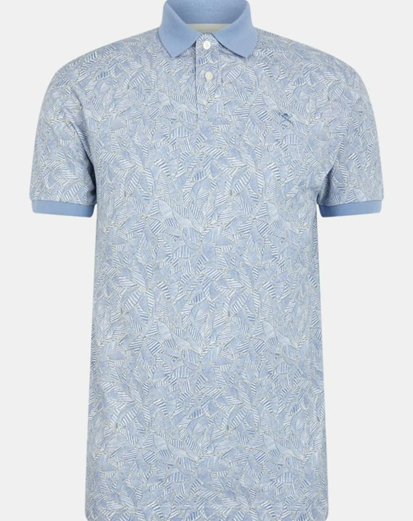 Homme Hackett London Polo Regular Fit à imprimé feuilletage bleu clair