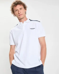 Homme Hackett London Polo Regular Fit Aston Martin Racing Colorblok blanc