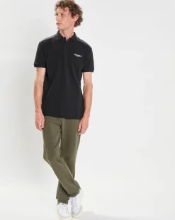 Homme Hackett London Polo Regular Fit Aston Martin Racing Colorblok noir/gris