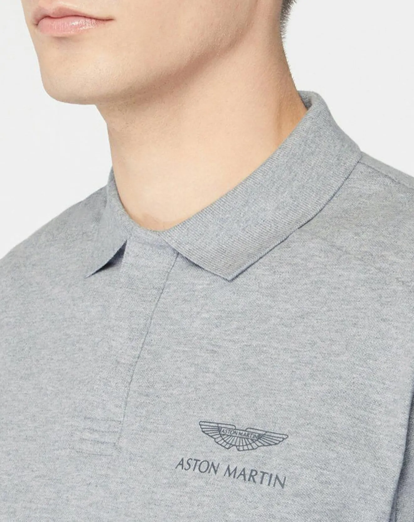 Outlet Hackett London Polo Regular Fit Aston Martin Racing gris chiné