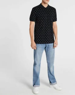 Homme Scotch & Soda Polo Regular Fit imprimé Square bleu marine