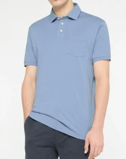 Homme Hackett London Polo Regular Fit Jersey bleu ciel