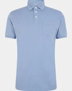 Homme Hackett London Polo Regular Fit Jersey bleu ciel