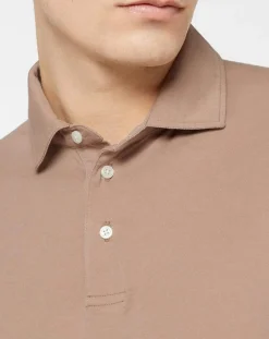 Outlet Hackett London Polo Regular Fit Jersey beige foncé