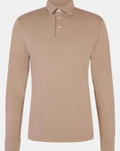Outlet Hackett London Polo Regular Fit Jersey beige foncé