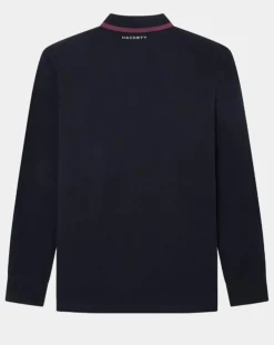 Homme Hackett London Polo Regular Fit manches longues Aston Martin Racing noir